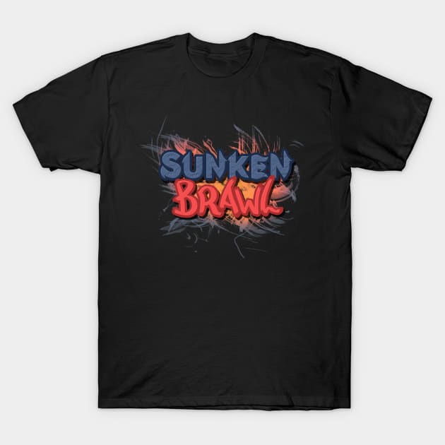 Sunken Brawl Logo Design T-Shirt by Spikybot